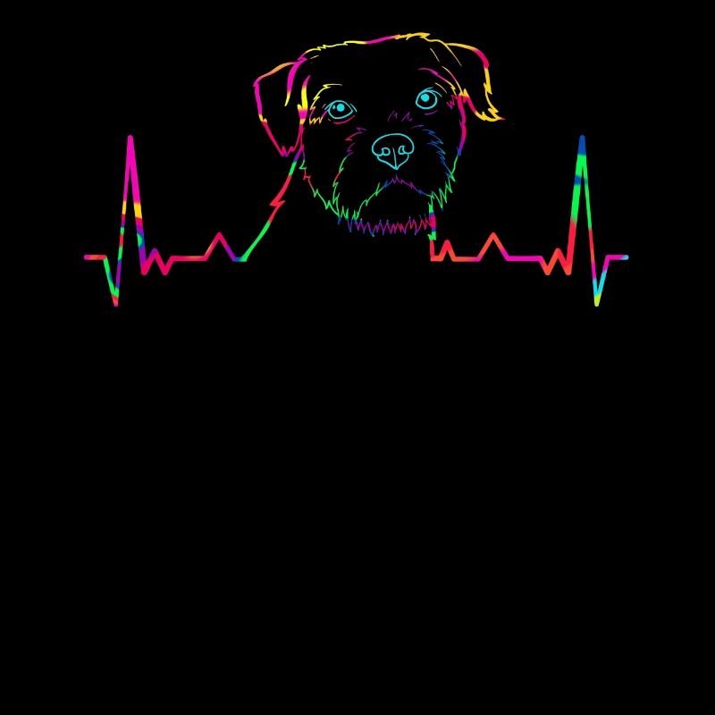 Bunter Border Terrier EKG Geschenk