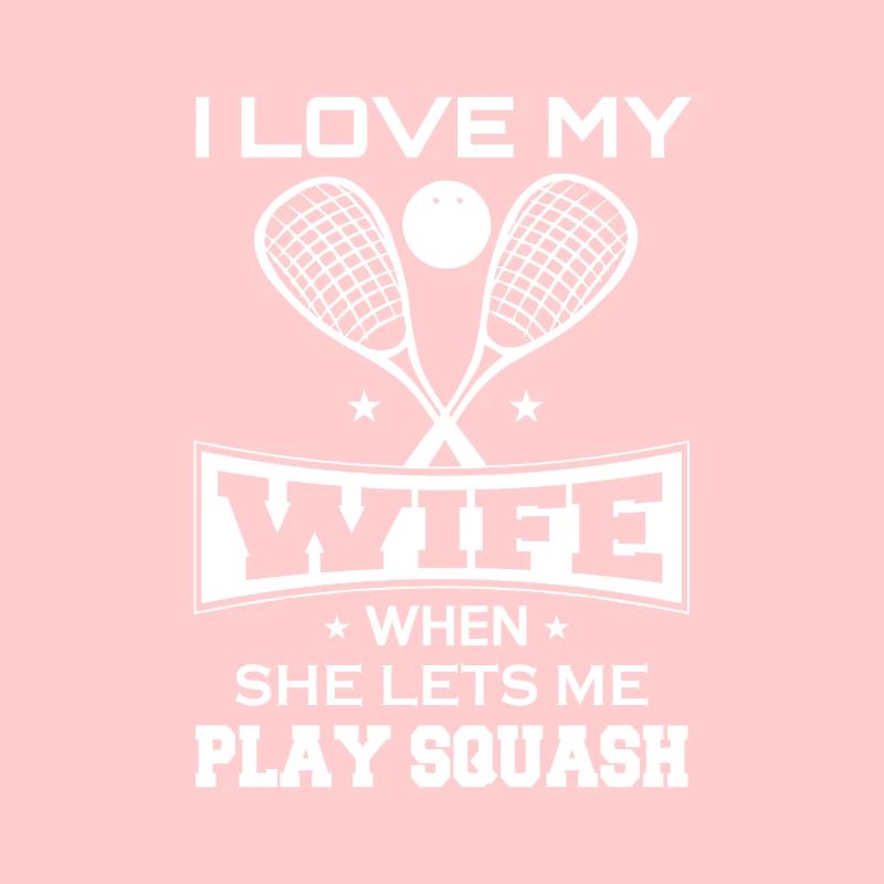 Squash Ehefrau Squashschläger Squashball