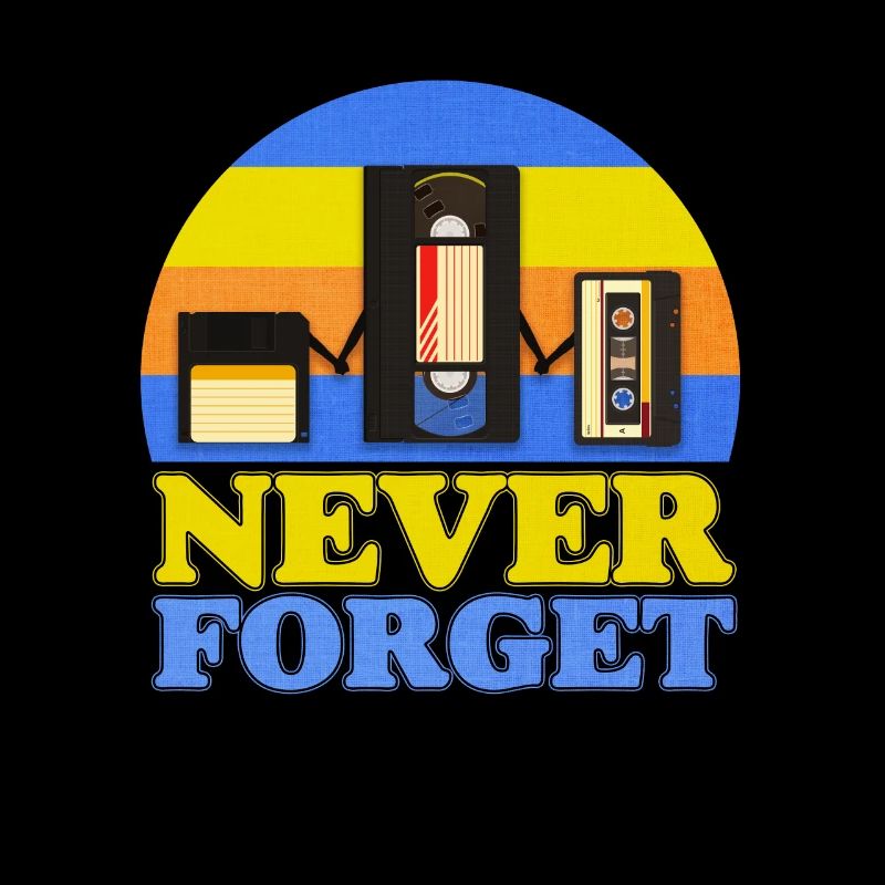 Never Forget Kassette Diskette Retro Geschenk
