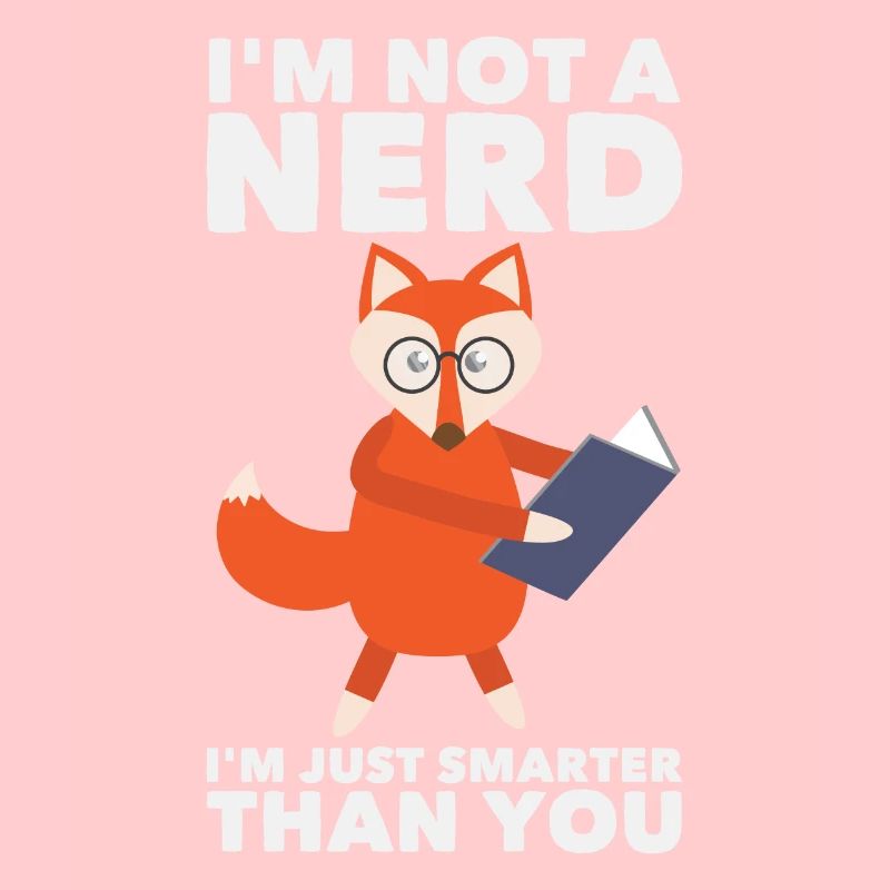 Fuchs Nerd? Smart mit Bücher Geschenk