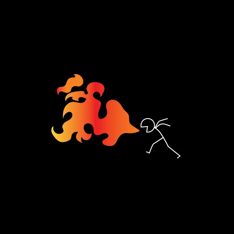 Fire spitting circus fire spitting torch