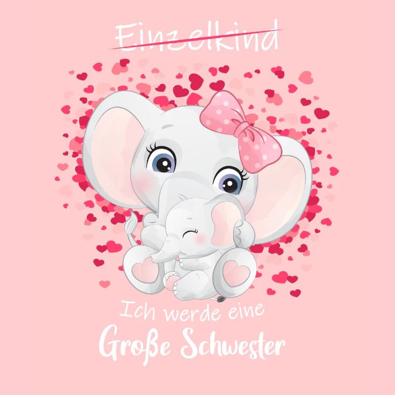 Ich werde große Schwester 2022 Einzelkind Elefant