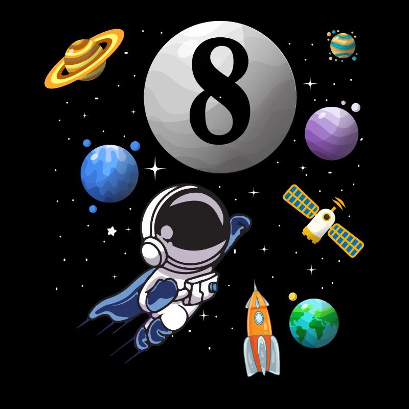8ème anniversaire 8 ans astronaute spatial spatial