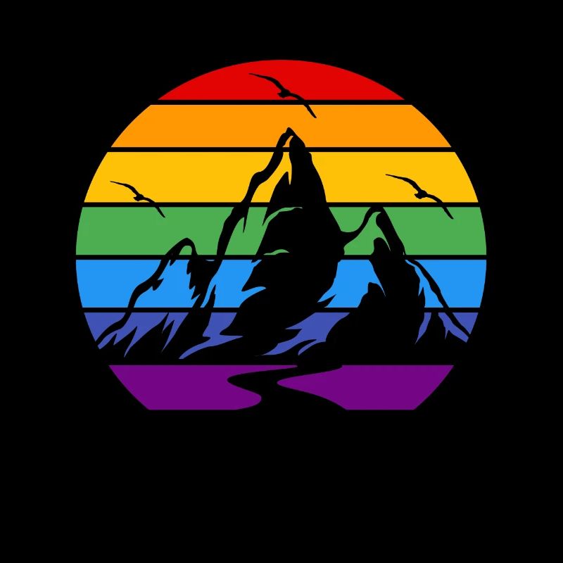Finden Sie Einen Regenbogen-Tag-Gebirgsvögel