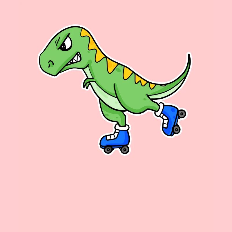 Inline Skating Dinosaur