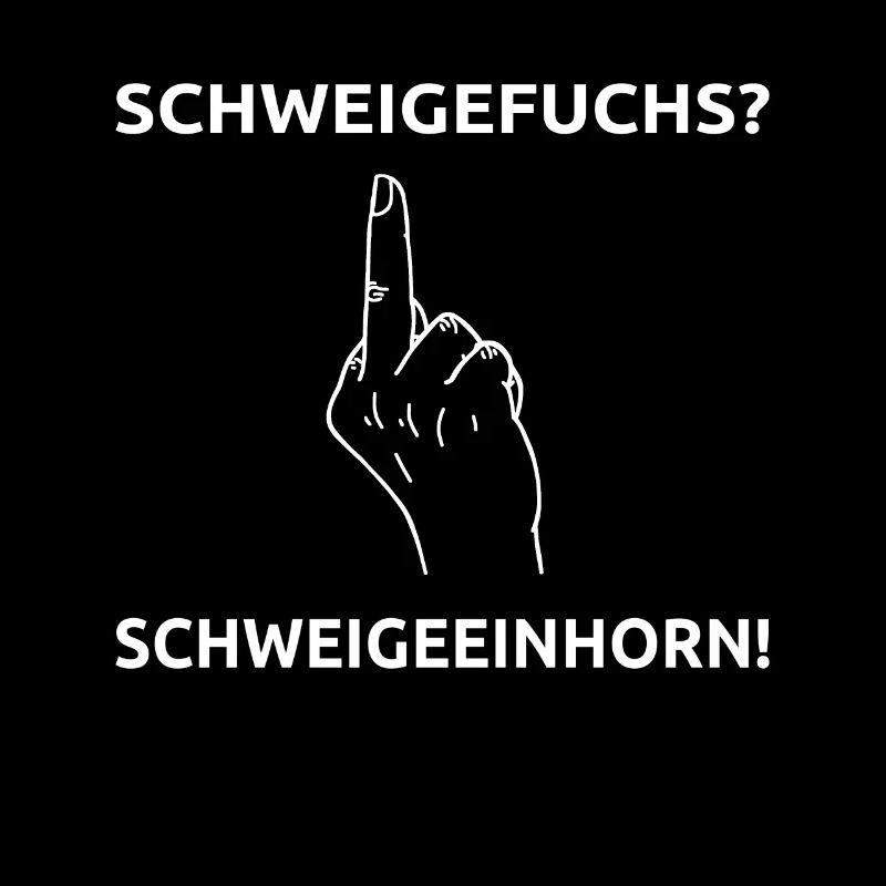 Schweigefuchs Schweigeeinhorn Mittelinger Geschenk