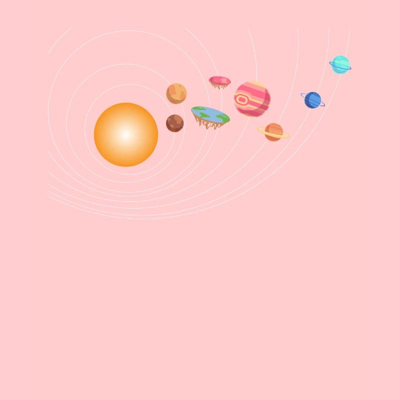 Outer Space Funny Flat Earth Science Planets