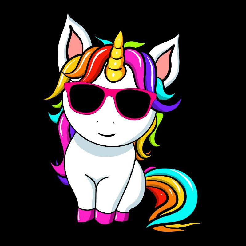 Süßes kleines Einhorn mit Sonnenbrille