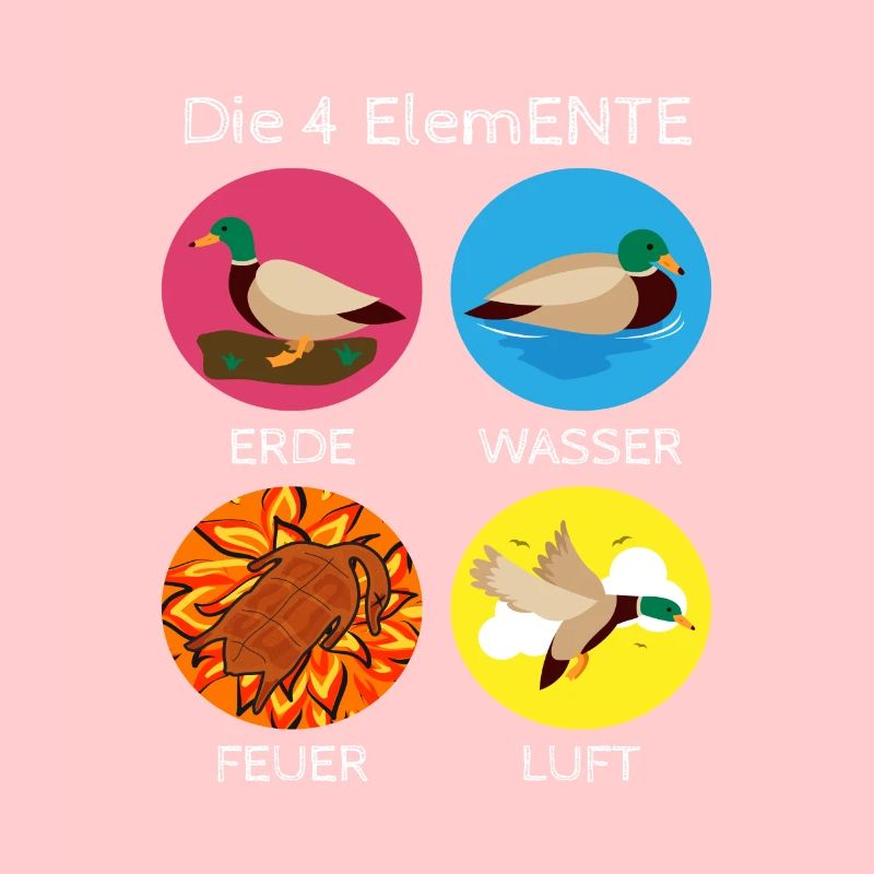 Les 4 Canard ElemENTE Canard Feu Eau