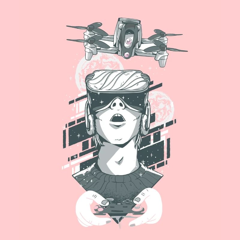 Drones opérateur, pilote de drones avec un drone