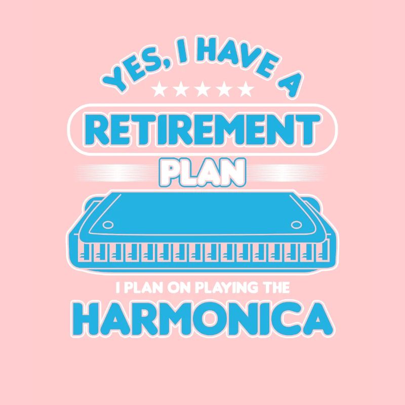 Retirement Plan Harmonica Instrument Blues Gift