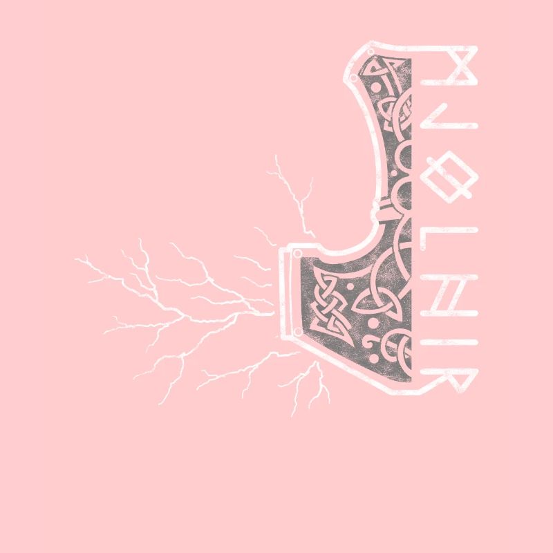 Der Hammer von Thor mit Blitzen - Mjölnir