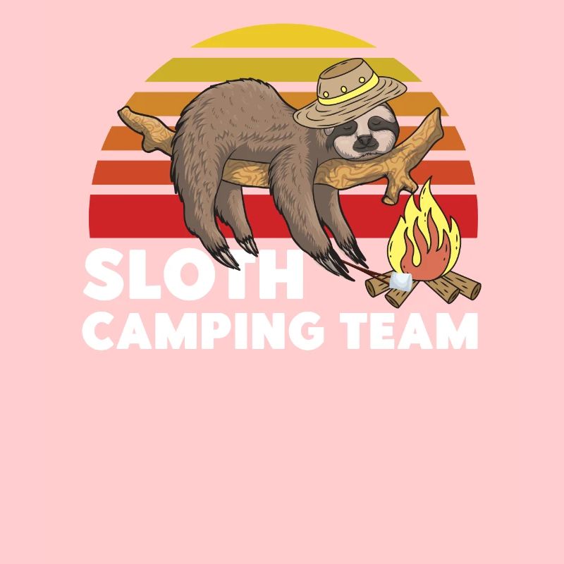Sloth Camping Team Motorhome Retro