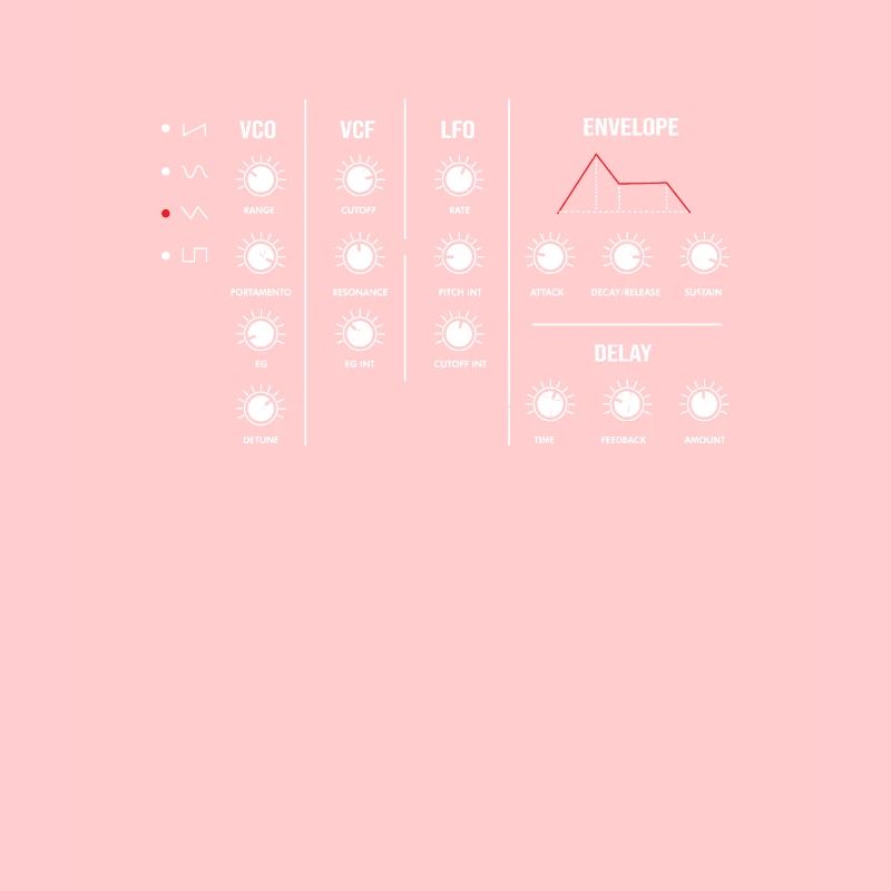 Retro Synthesizer Analog Synth Buttons DJ Studio