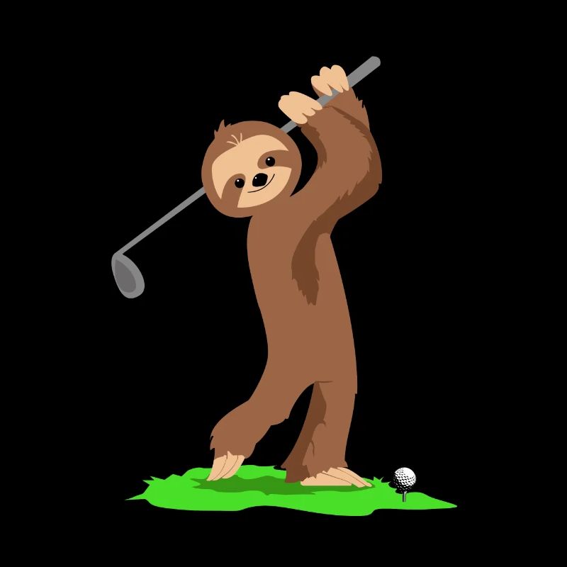 Golf Golf Sport Gift Sloth Sloth