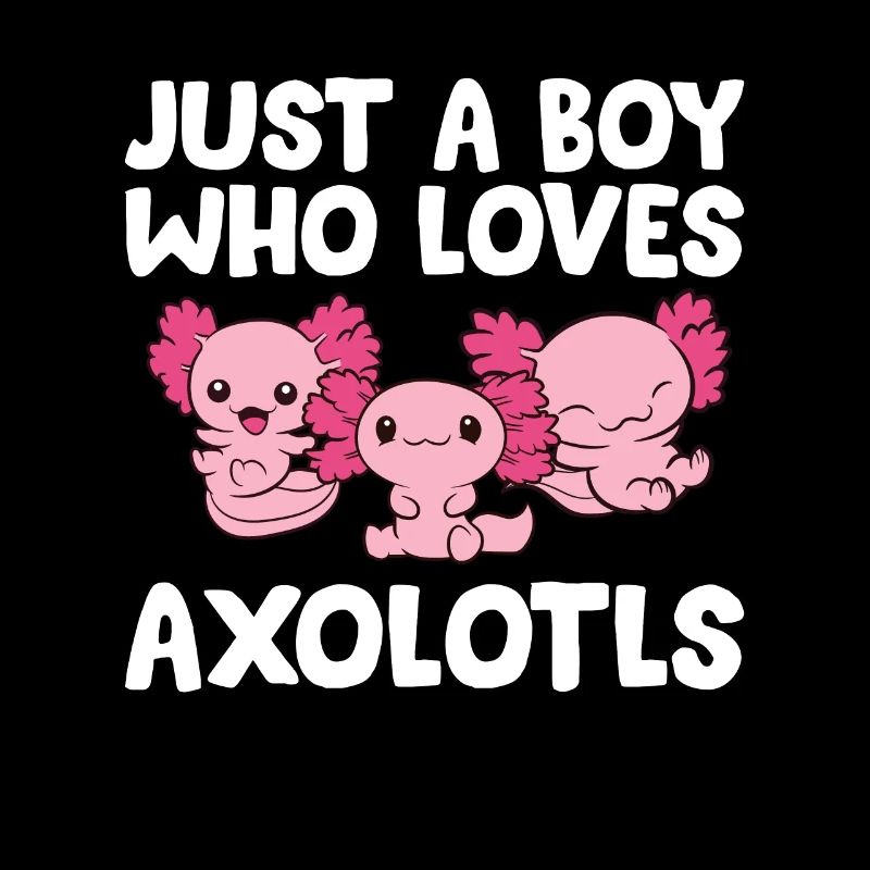 Axolotl Boy Nur ein Junge, der Axolotls liebt