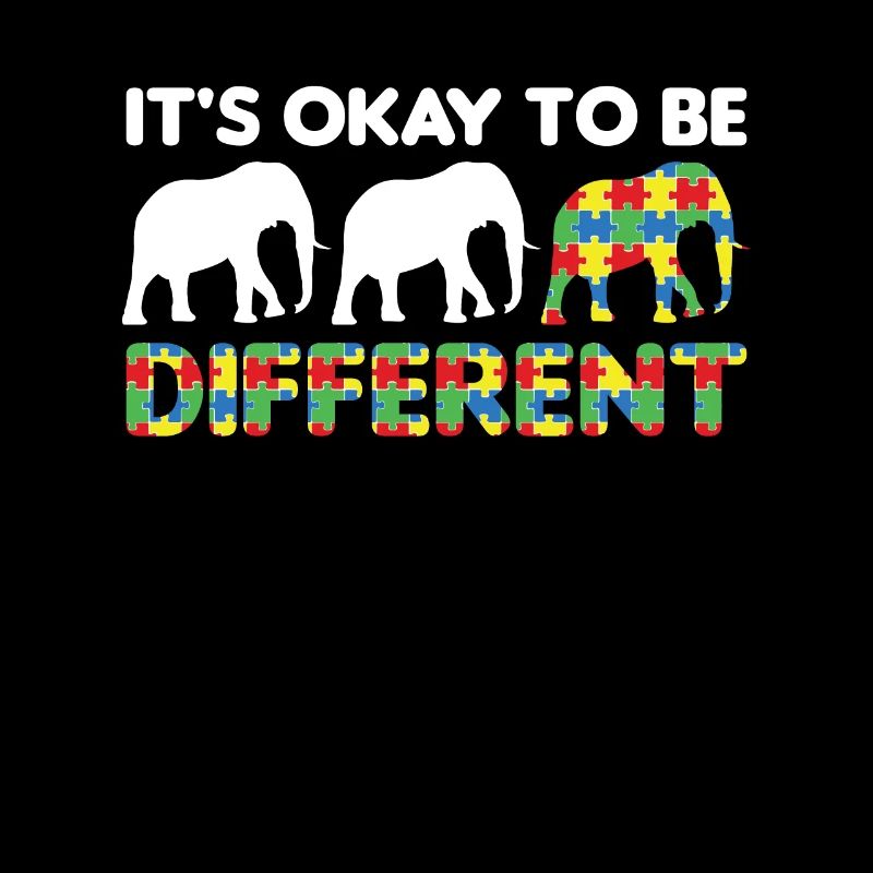 autism awareness month puzzel different elephant