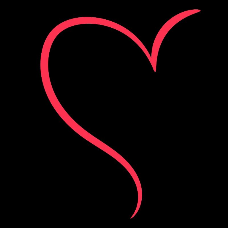 Halbes Rotes Herz Liebe