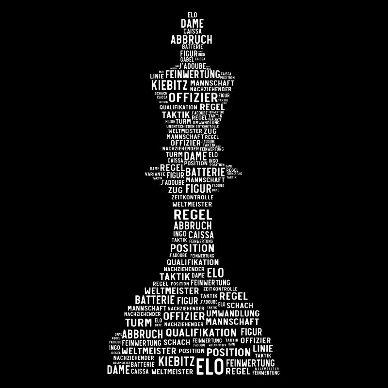 Chess King Word Cloud, chess player