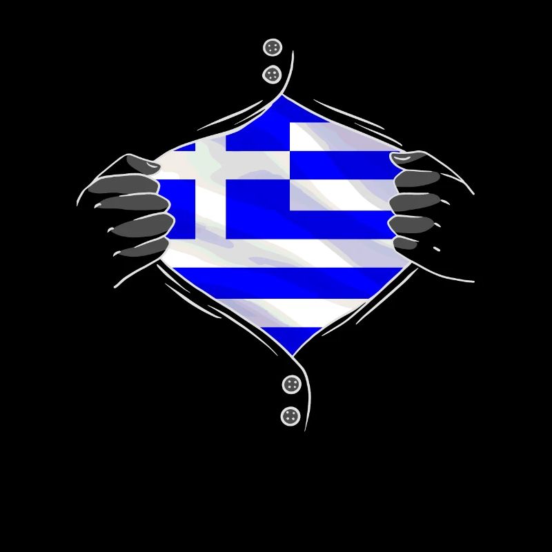 Le drapeau de la Grèce est fier