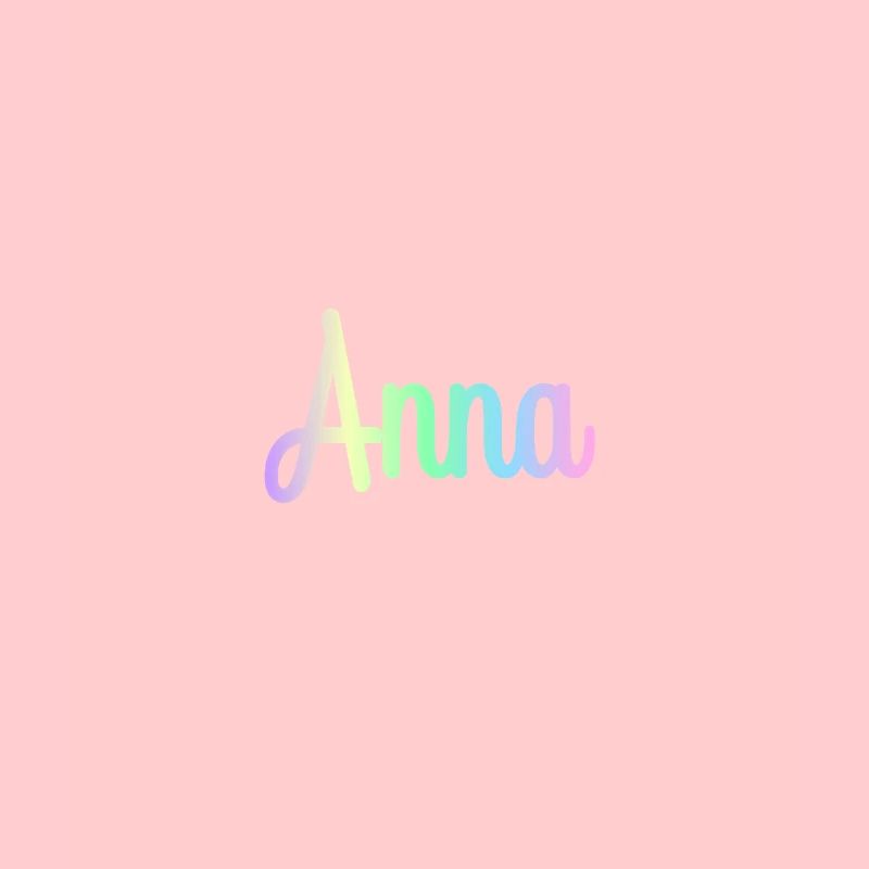 ANNA Rainbow Minimalist Cursive