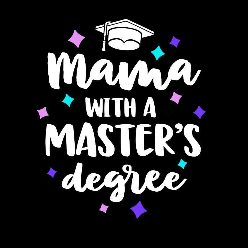 Mama mit einem Master-Abschluss Abschlussfeier Mama