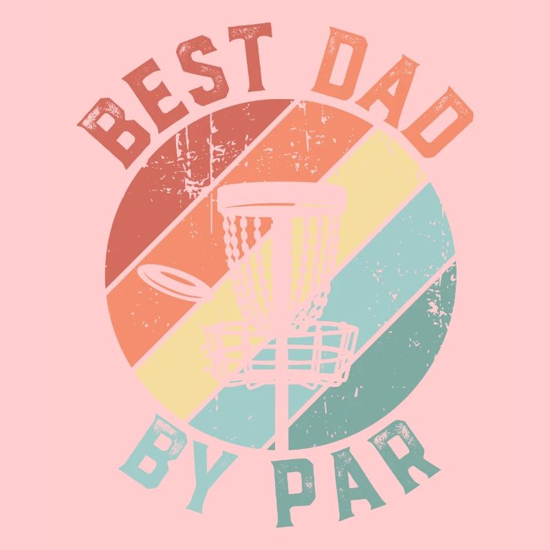 Retro Best Dad By Par Disc Golf Vatertag