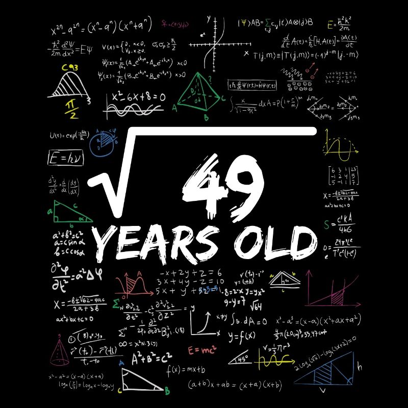 Square Root of 49 7TH Funny Math Birthday
