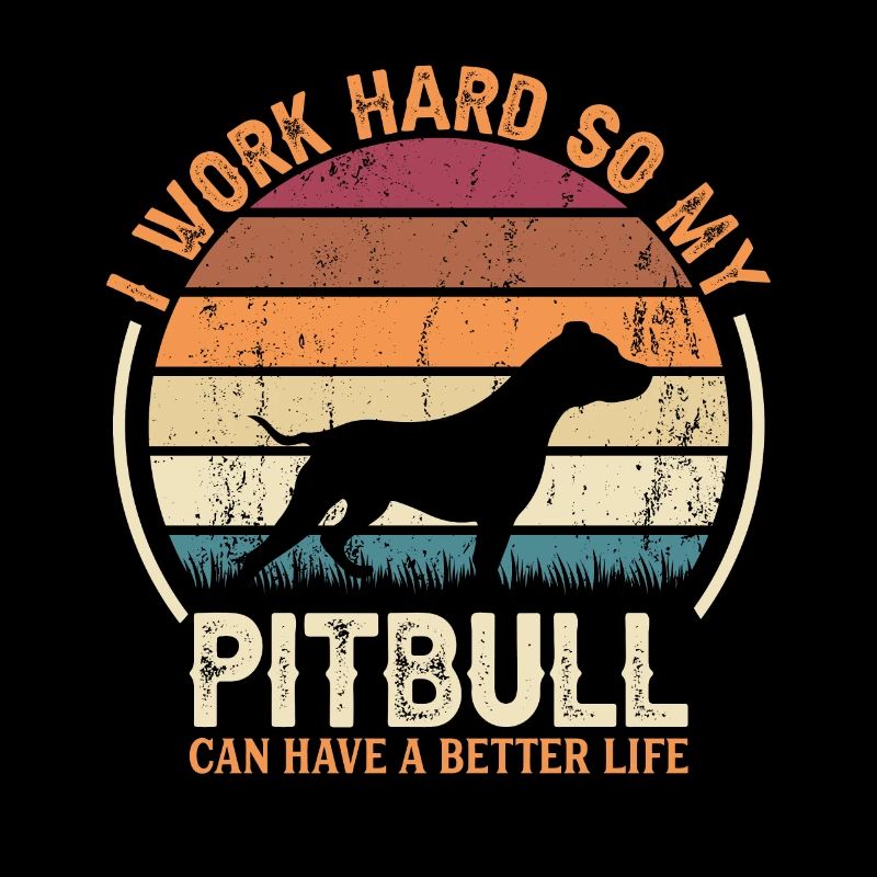 Work Hard - Retro Pitbull