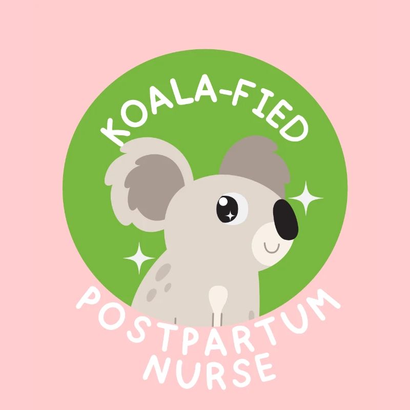 Infirmière post-partum Mignonne Koala Mère Bébé Infirmière RN