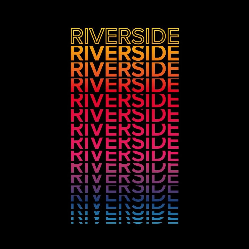 Retro Nostalgisch USA Stadt - Regenbogen Riverside