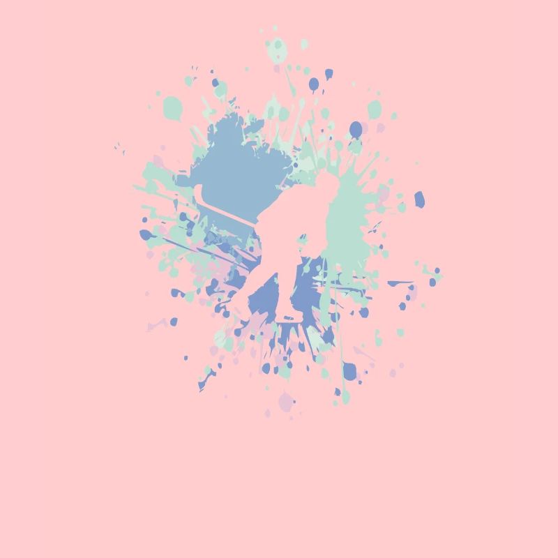 Ice Hokey Player Color Splash