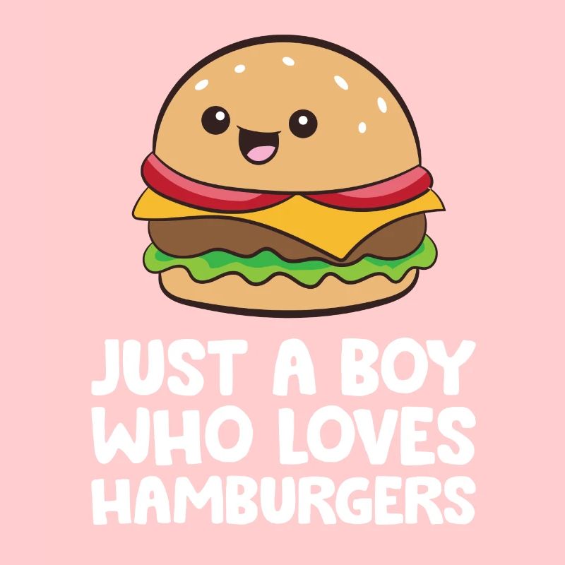 Nur ein Junge, der Hamburger liebt