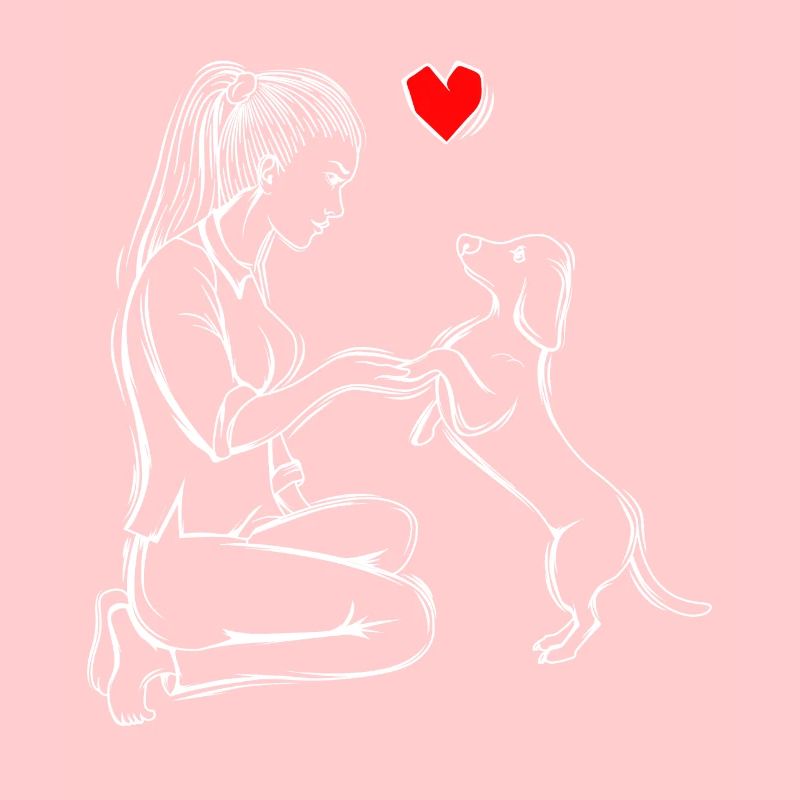 Chiens teckels Amour Teckel Teckel Maîtresse