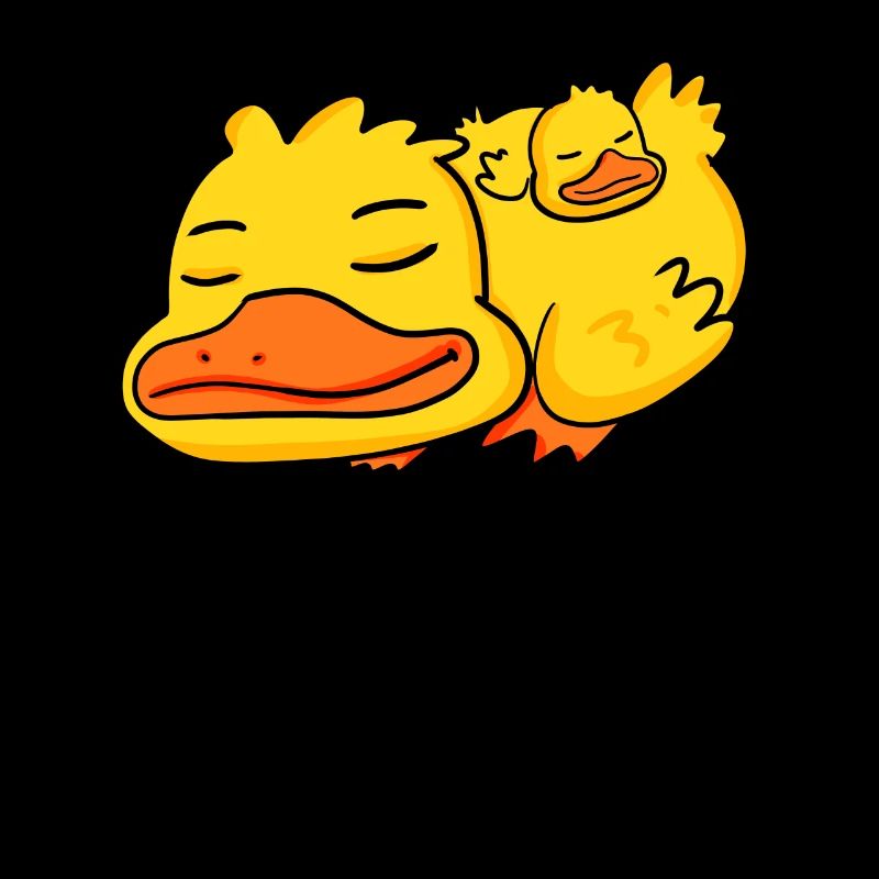 Papa Canard avec Bébé Canard