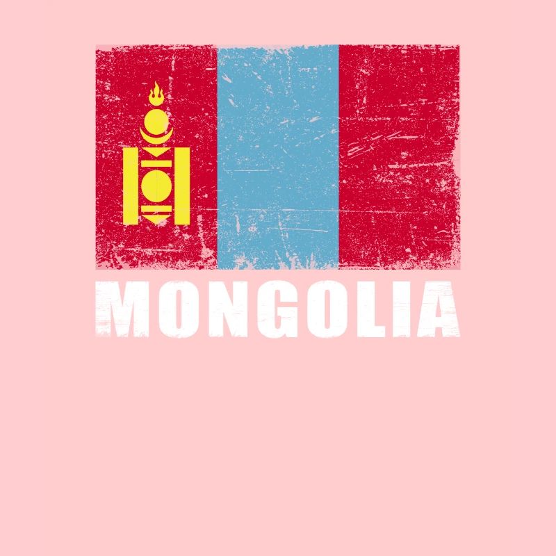 Drapeau de Mongolie Grunge Drapeau de Mongolie