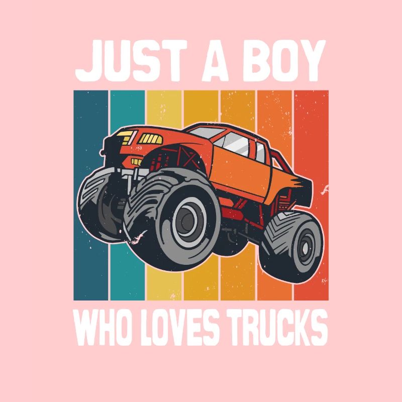 Nur ein Junge der Trucks mag.