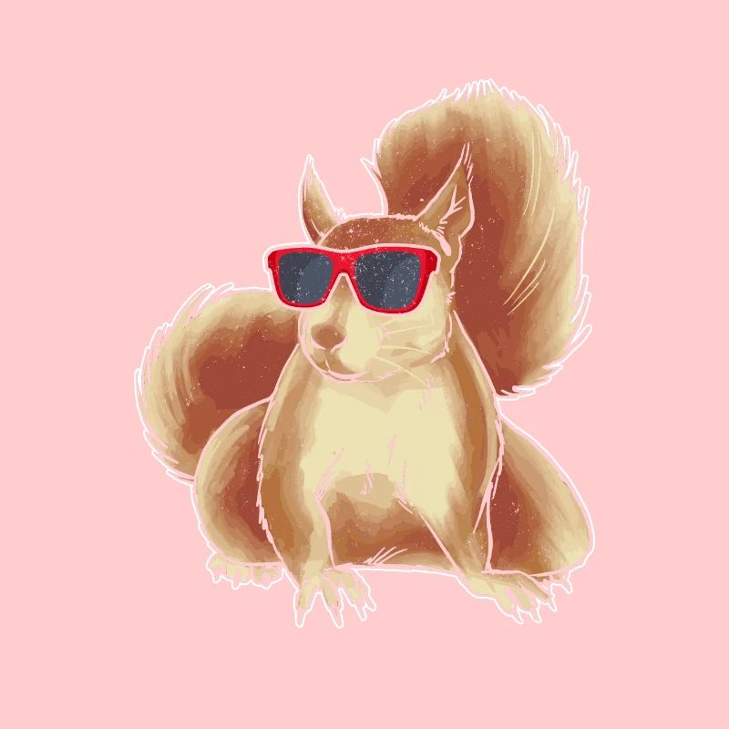 Squirrel with sunglasses Cool squirrel