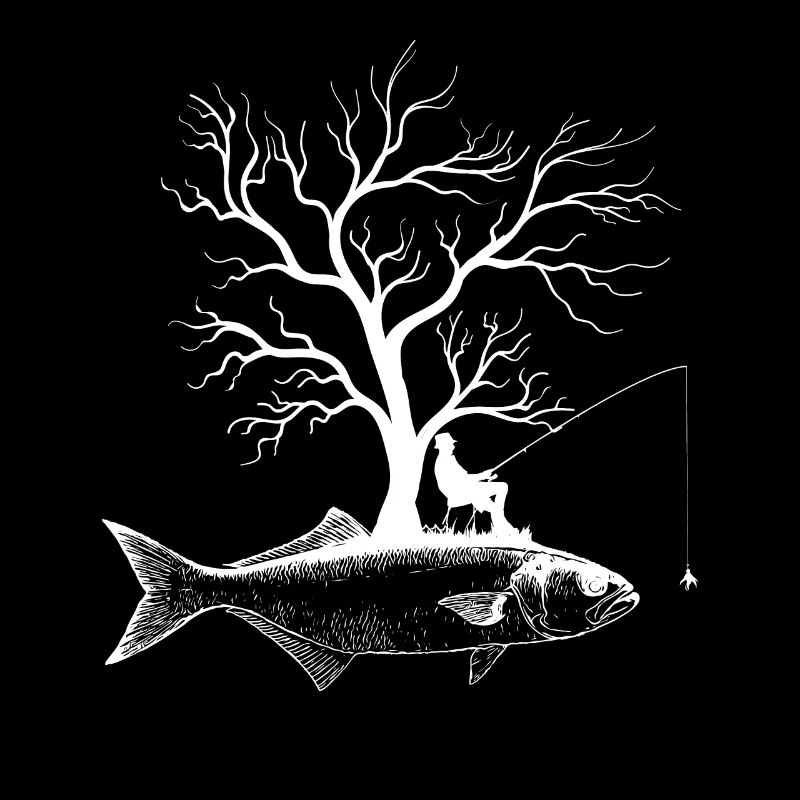 Grafischer Baum - Fisch Bluefish
