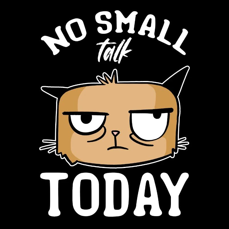 Cat Meme Cat Lovers I No Small Talk Today