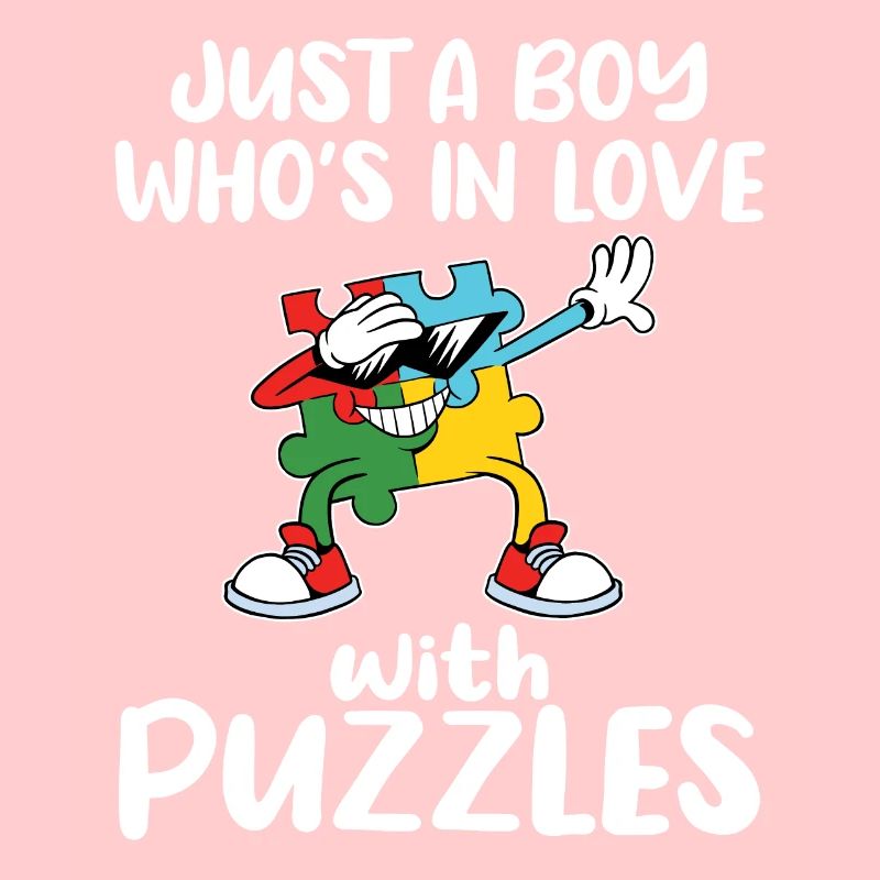 Nur ein Junge in Puzzle verliebt
