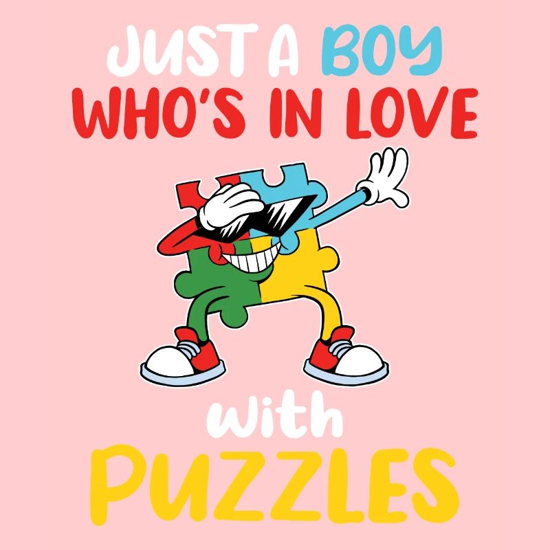 Nur ein Junge in Puzzle verliebt