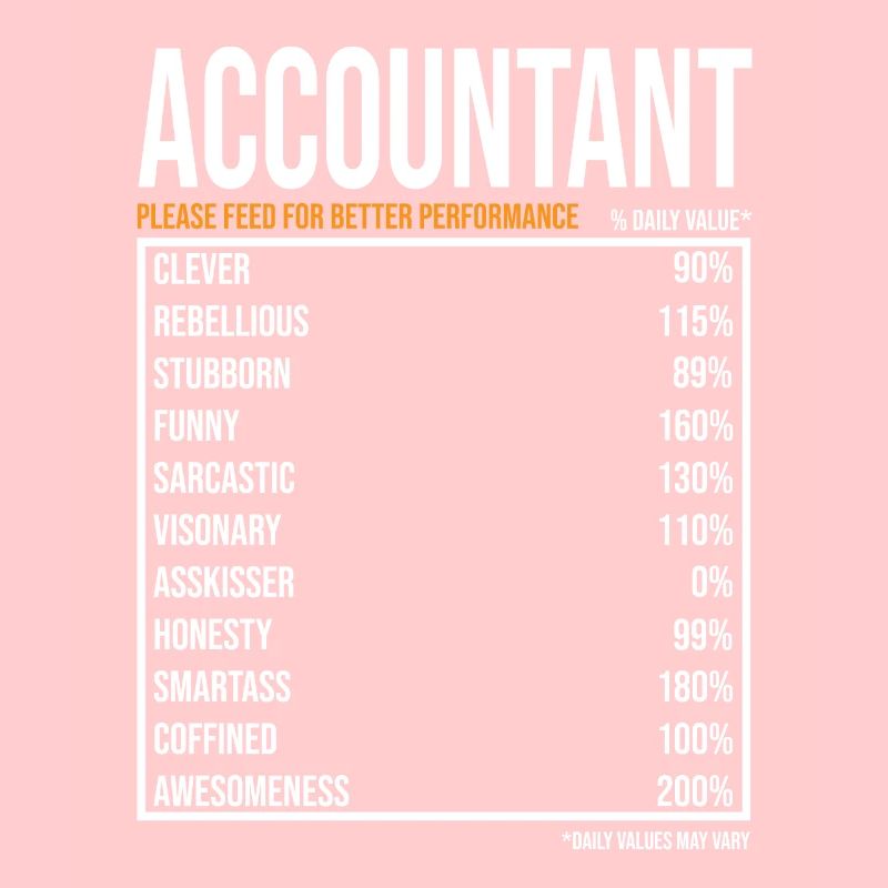 Comptable Valeurs quotidiennes Drôle Comptable