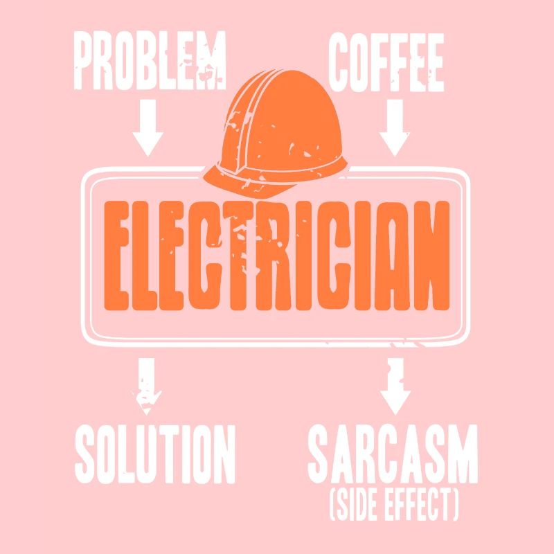 Problem Solution Coffee Sarcasm Funny Electrician