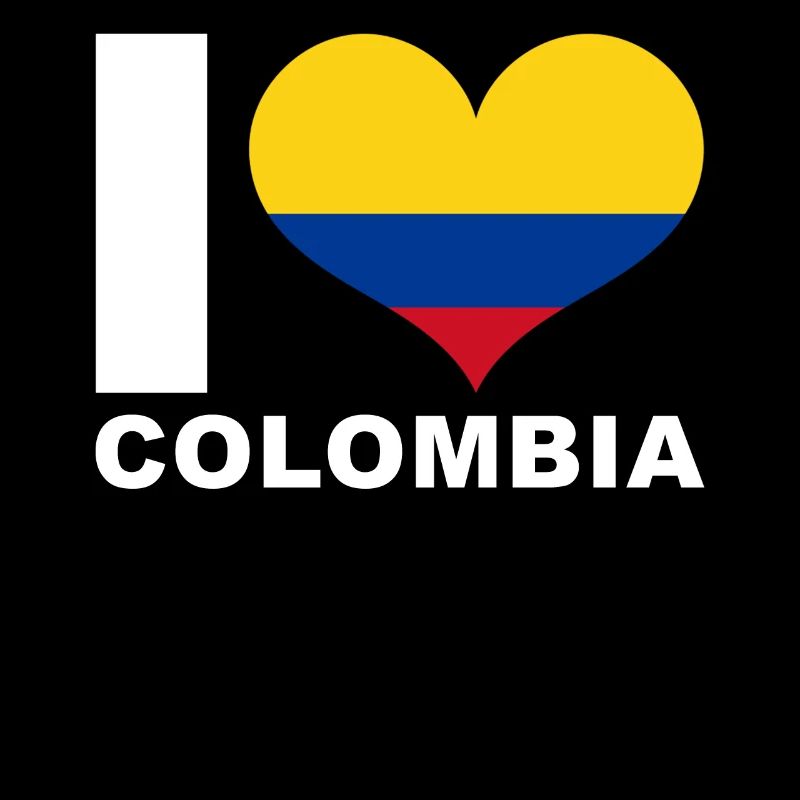 J’aime colombie drapeau de cœur Colombie