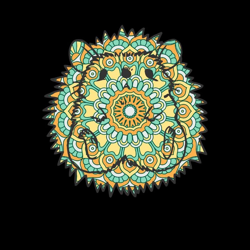 Mandala Igel Geometrisches Muster Kunst
