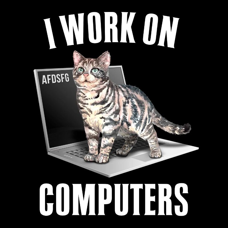 Working with Computers and Cats English
