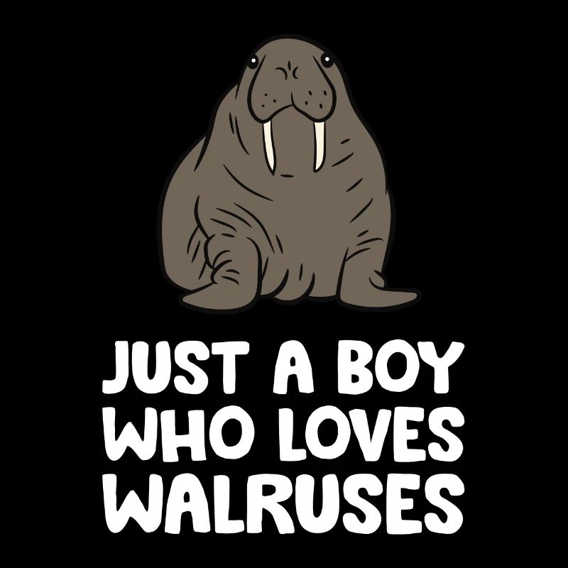 Nur ein Junge, der Walrosse liebt