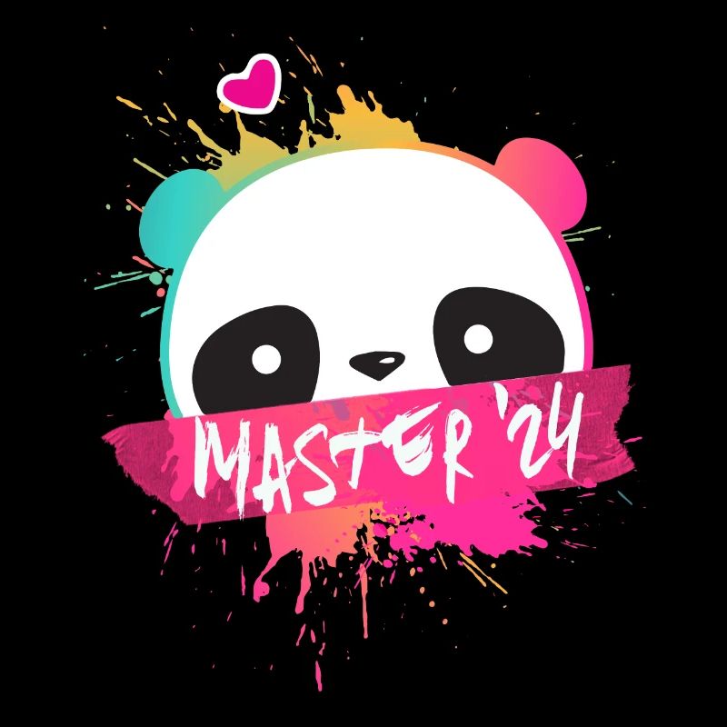 Master '24 Motto mit Panda - Uni Abschluss 2024