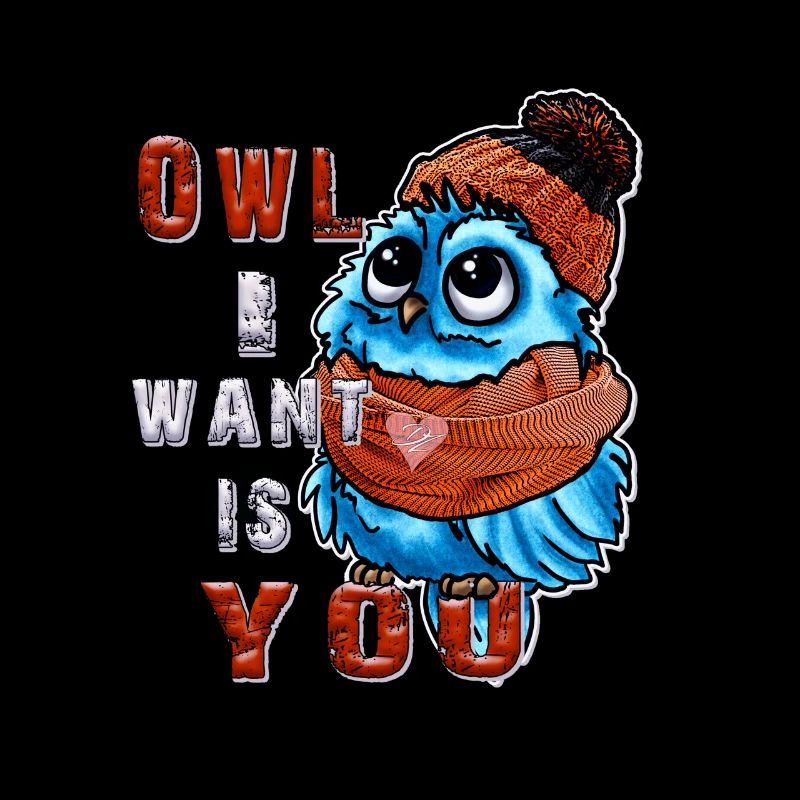 Süße Baby Eule mit Spruch